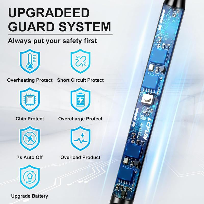 USB Rechargeable Electric Ignition Rod Wind Resistant Arc Shaped with LED Display for Barbecues Camping Fireplaces Random Color