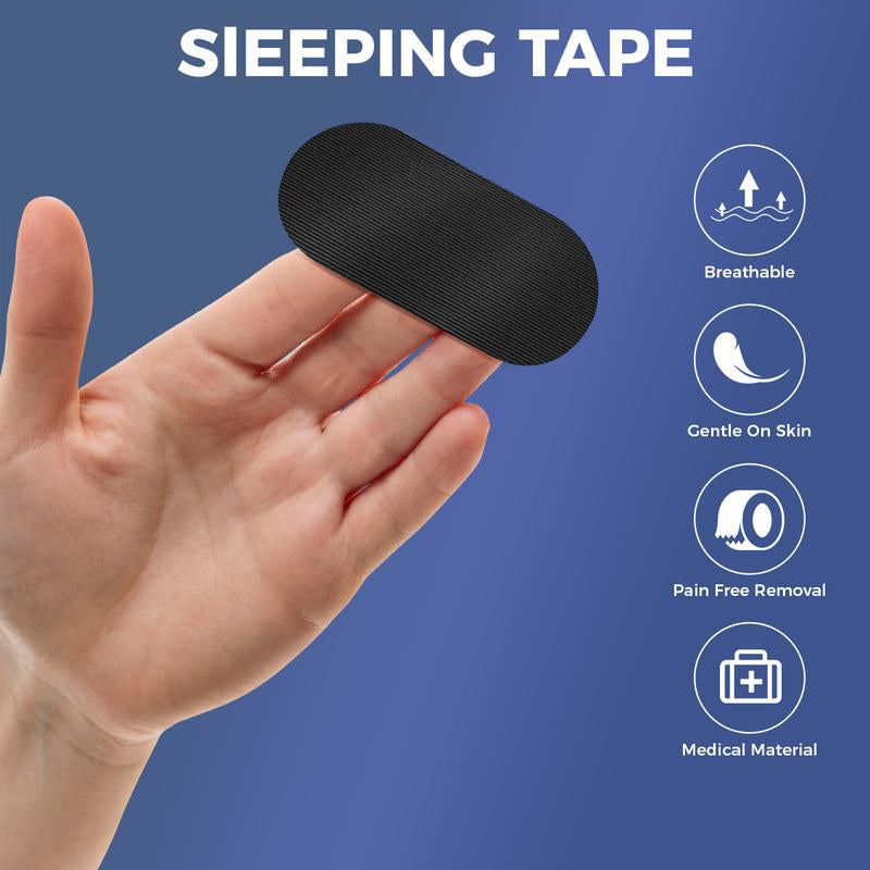 SISSTY Mouth Tape for Sleeping, One Month Supply, Mouth Tape, Black, Gentle, Adhesion & 35 Strips, Sports Accessories, anti Snoring Sticker Snoring Relief Sticker