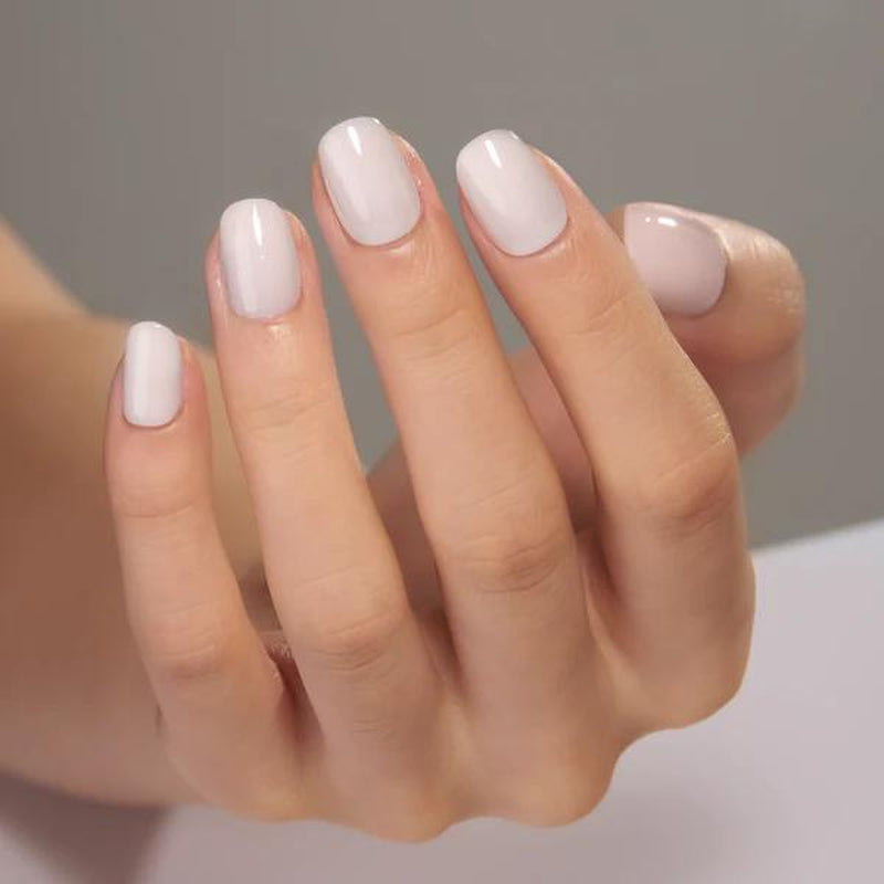 Milky White Press on Nails | Curvlife Nail | 3Sweet Floral Dreamsweet Floral Dreampcs Short round Fake Nails | Glossy Natural Finish | Easy Apply, Comfortable & Durable | Daily, Business & Elegant Nail Art