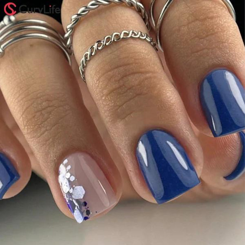 Milky White Press on Nails | Curvlife Nail | 3Sweet Floral Dreamsweet Floral Dreampcs Short round Fake Nails | Glossy Natural Finish | Easy Apply, Comfortable & Durable | Daily, Business & Elegant Nail Art