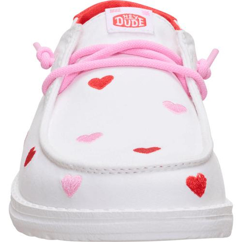 HEYDUDE Wendy Embroidered Hearts - Comfortable Slip on Shoes for Women'S Valentine'S Day