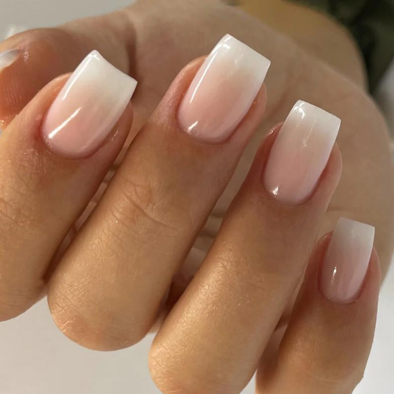 Milky White Press on Nails | Curvlife Nail | 3Sweet Floral Dreamsweet Floral Dreampcs Short round Fake Nails | Glossy Natural Finish | Easy Apply, Comfortable & Durable | Daily, Business & Elegant Nail Art