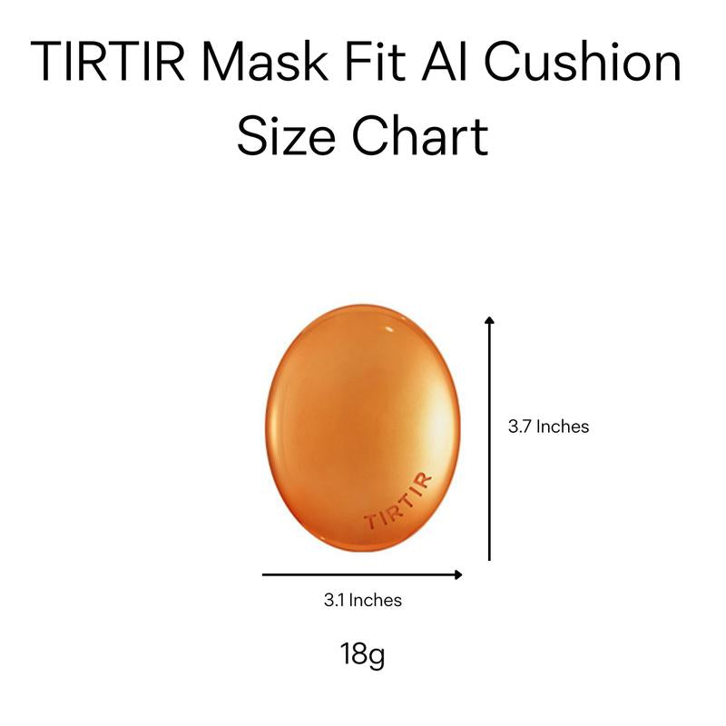 [TIRTIR Official] Mask Fit AI Filter Cushion Foundation L Full Size 18G L Natural Satin Finish Makeup for Long Lasting Coverage & Smooth Texture Concealer Cosmetic