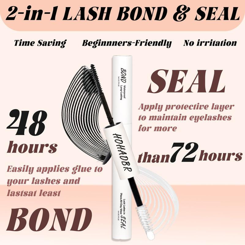 Lash Clusters Kit Natural Individual Lashes Wispy Eyelash Extensions 10-16Mm DIY Lash Extension Kit Lash Bond and Seal Waterproof, Lash Applicator, Thick False Eyelashes Kit