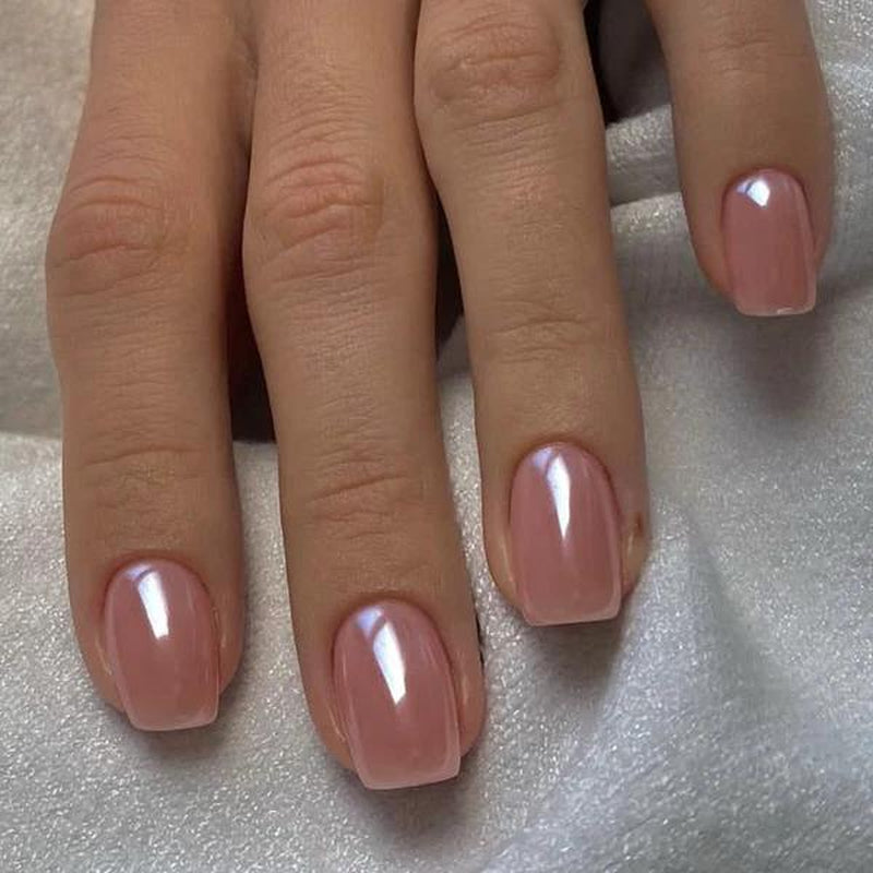 Milky White Press on Nails | Curvlife Nail | 3Sweet Floral Dreamsweet Floral Dreampcs Short round Fake Nails | Glossy Natural Finish | Easy Apply, Comfortable & Durable | Daily, Business & Elegant Nail Art
