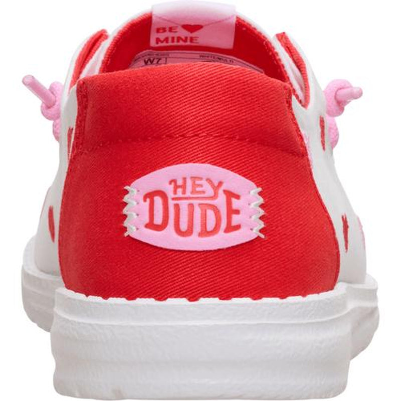HEYDUDE Wendy Embroidered Hearts - Comfortable Slip on Shoes for Women'S Valentine'S Day
