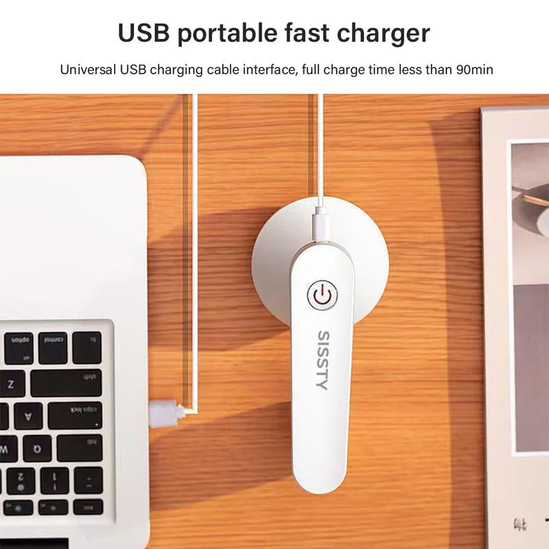 Rechargeable Fabric Shaver with 2 Replaceable Stainless Steel 6-Leaf Blades(1 Free Extra Included) | Lint Remover with 3-Speed Settings - Efficient Sweater and Lint Shaver for Clothes, Removing Fuzz, Lint Balls, Pills, and Hairballs.Christmas Gift.