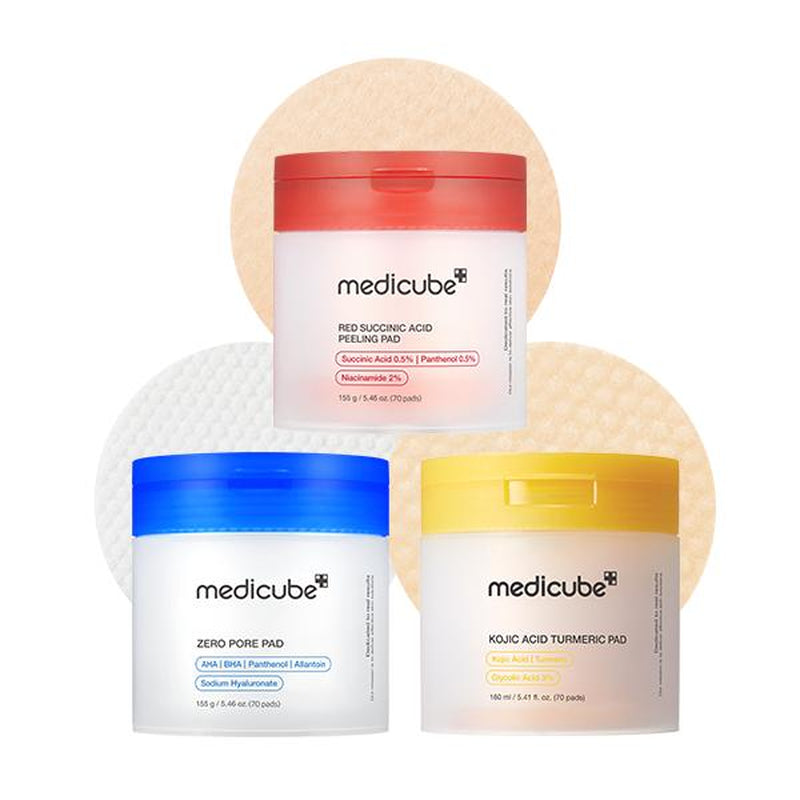 [Medicube] Mix & Match Toner Pad Setㅣ Pore, Use after Spot, Brightening Care for Clear & Glass Glow SkinㅣTiktok Viral Toner Pads