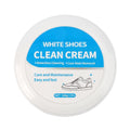 Multipurpose No-Wash White Shoe Cleaner Cream with Built-In Sponge for Leather Silicon Car Interiors 160G Mild Formula Gentle Non-Irritating Eco-Friendly